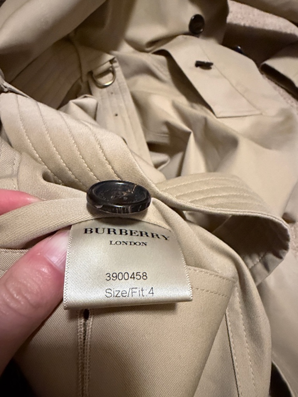 Burberry Kensington Long Cotton Trench Honey US 2 NWT - Picture 10 of 11